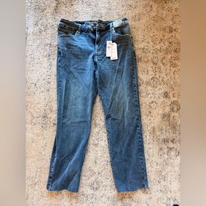 Express High Rise Straight Ankle Jeans Ultra Hyper Stretch NWT, Large